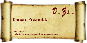 Danon Zsanett névjegykártya